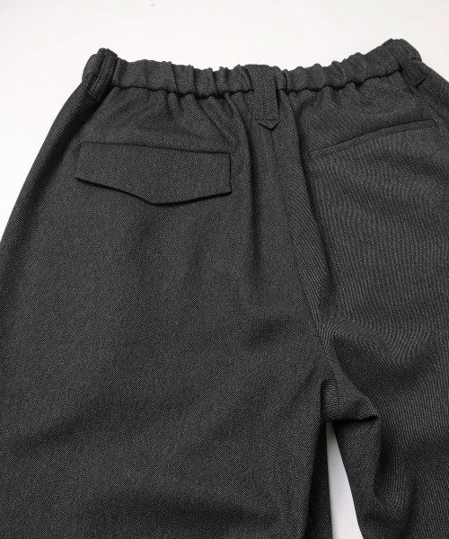 Faux Denim Tuck Wide Pant