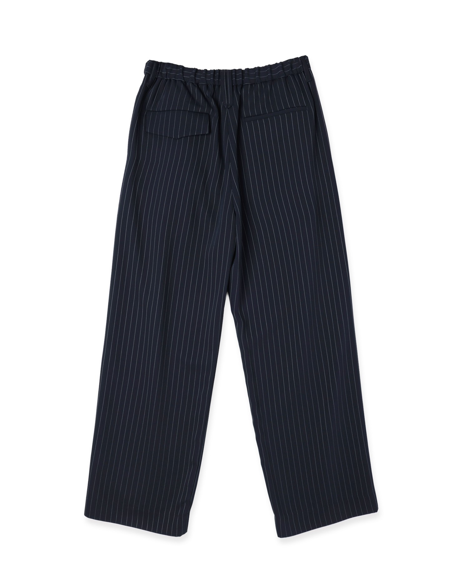Stripe Double Cloth Tuck Wide Pant