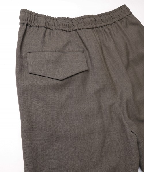 Dry Gabardine Drawstring Wide Pants