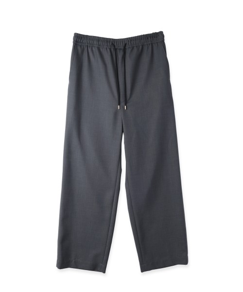 Dry Gabardine Drawstring Wide Pants