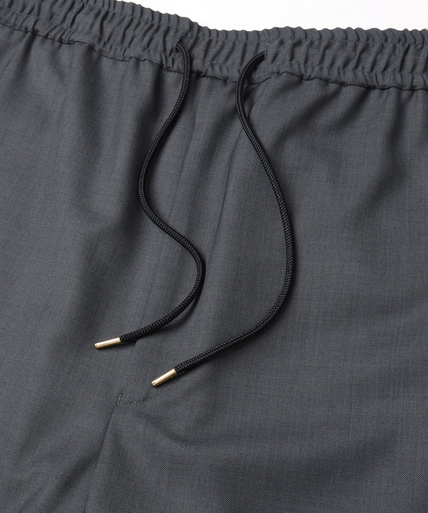 Dry Gabardine Drawstring Wide Pants