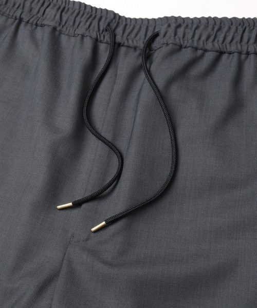 Dry Gabardine Drawstring Wide Pants