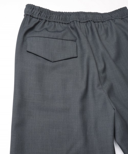 Dry Gabardine Drawstring Wide Pants