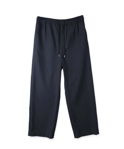 Dry Gabardine Drawstring Wide Pants