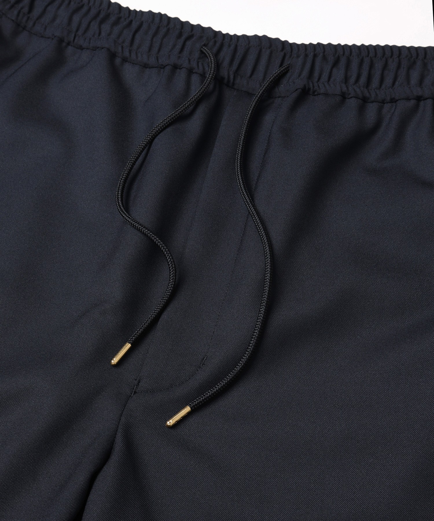 Dry Gabardine Drawstring Wide Pants