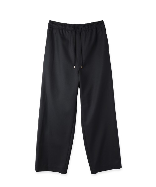 Dry Gabardine Drawstring Wide Pants