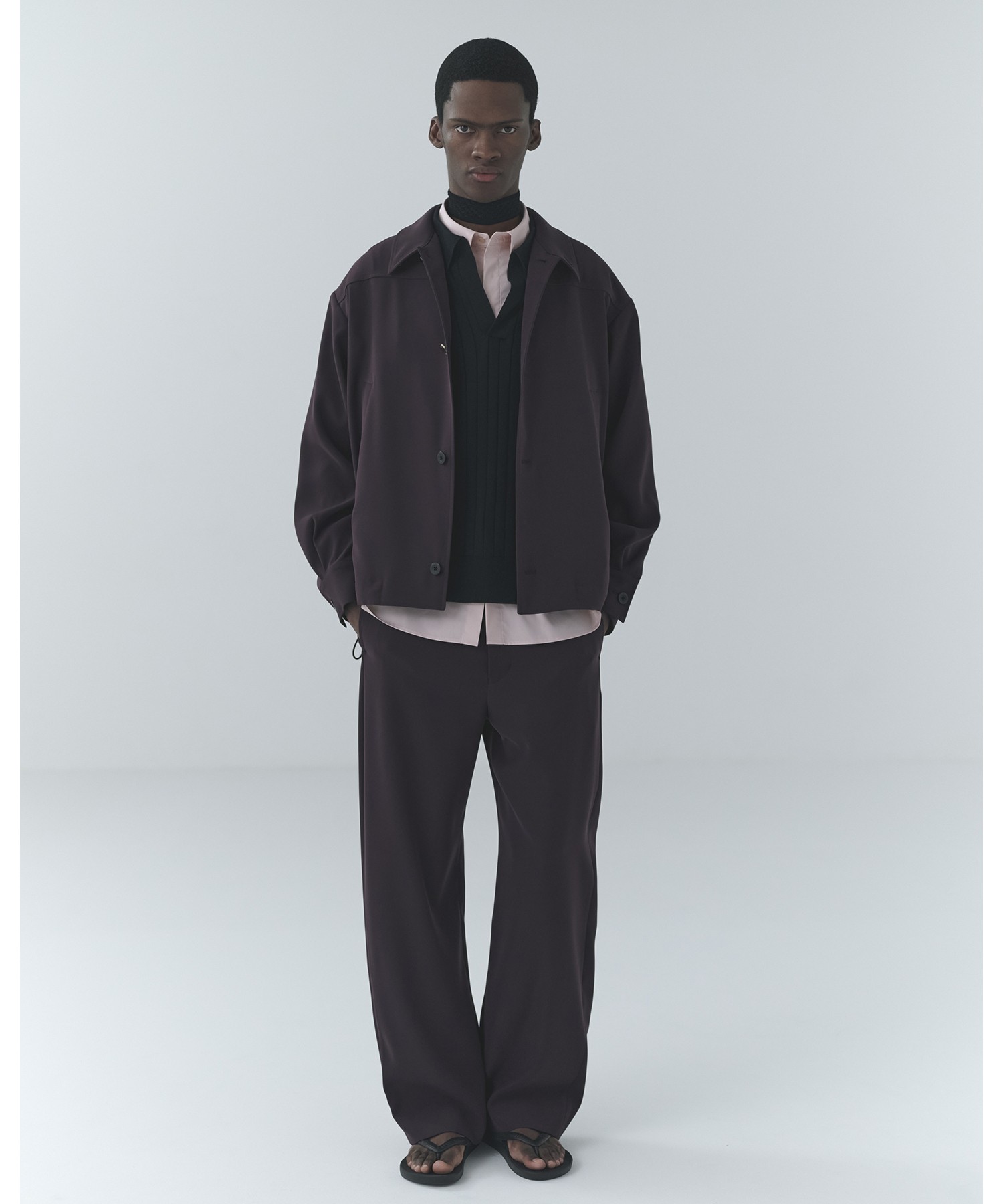 Dry Twill Curve Silhouette Semi Wide Pant