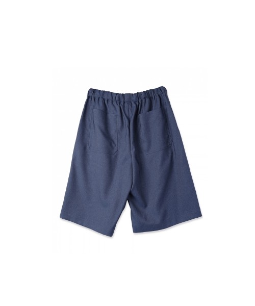 Faux Denim Half Pant with Adjustable Belt