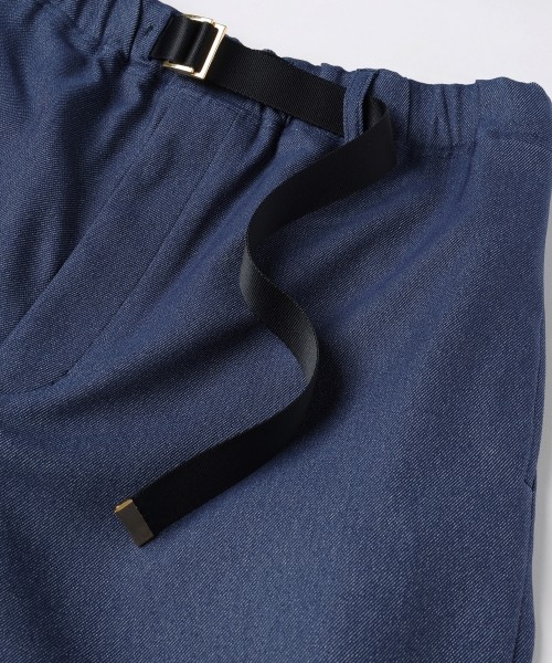 Faux Denim Half Pant with Adjustable Belt