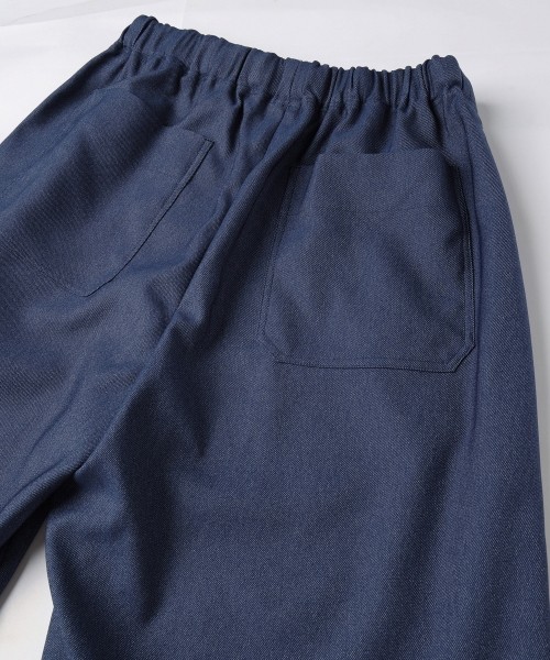 Faux Denim Half Pant with Adjustable Belt