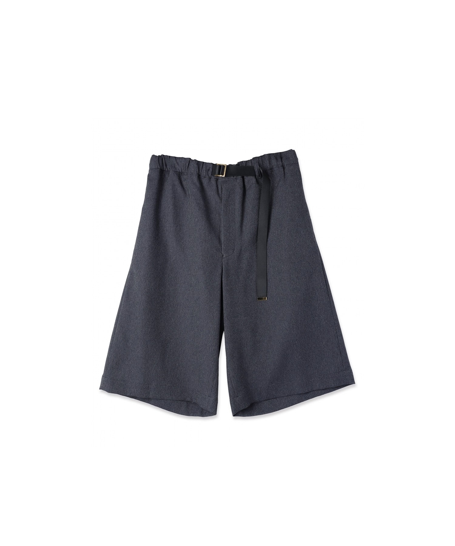 Faux Denim Half Pant with Adjustable Belt