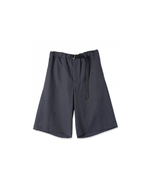 Faux Denim Half Pant with Adjustable Belt