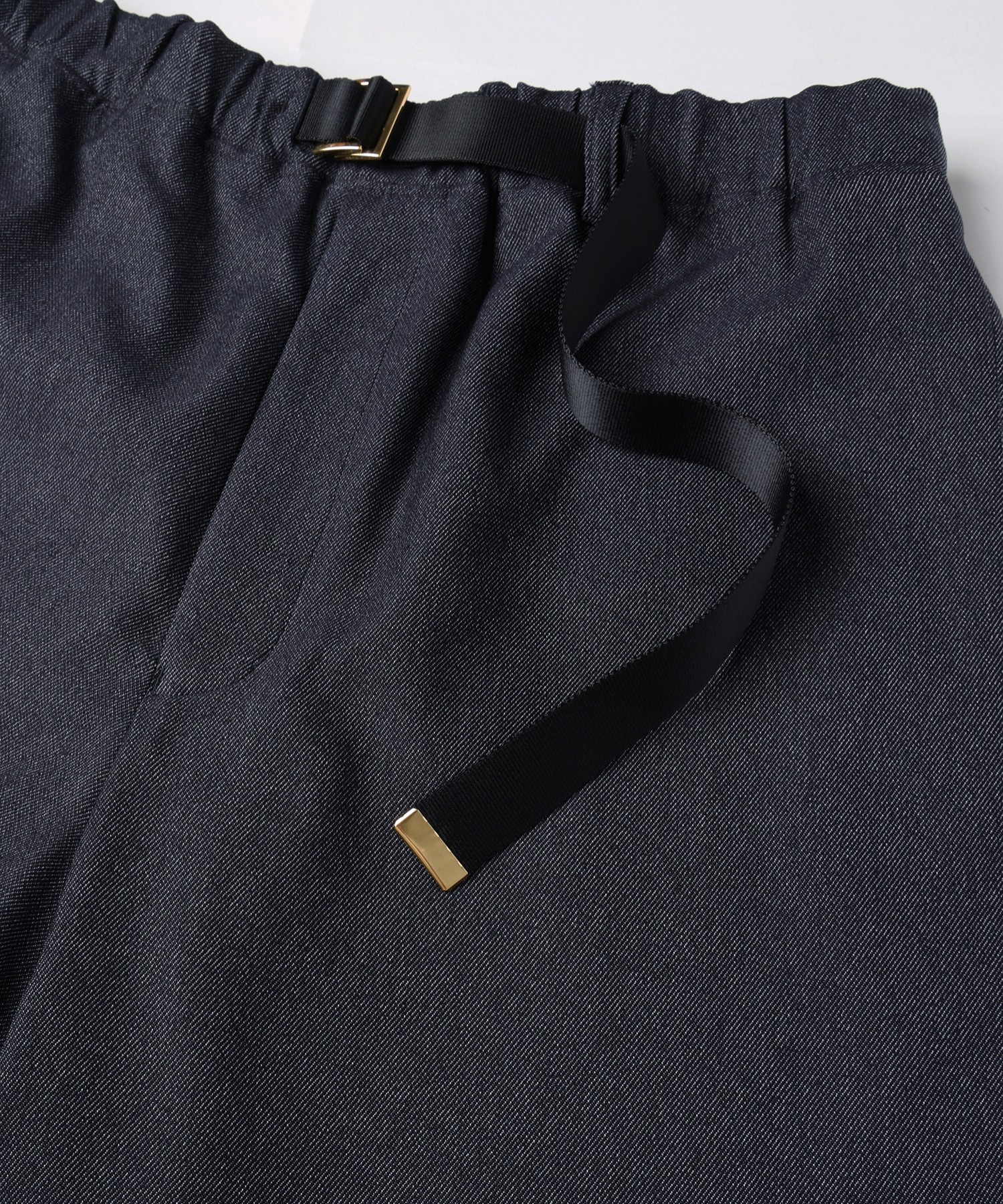 Faux Denim Half Pant with Adjustable Belt