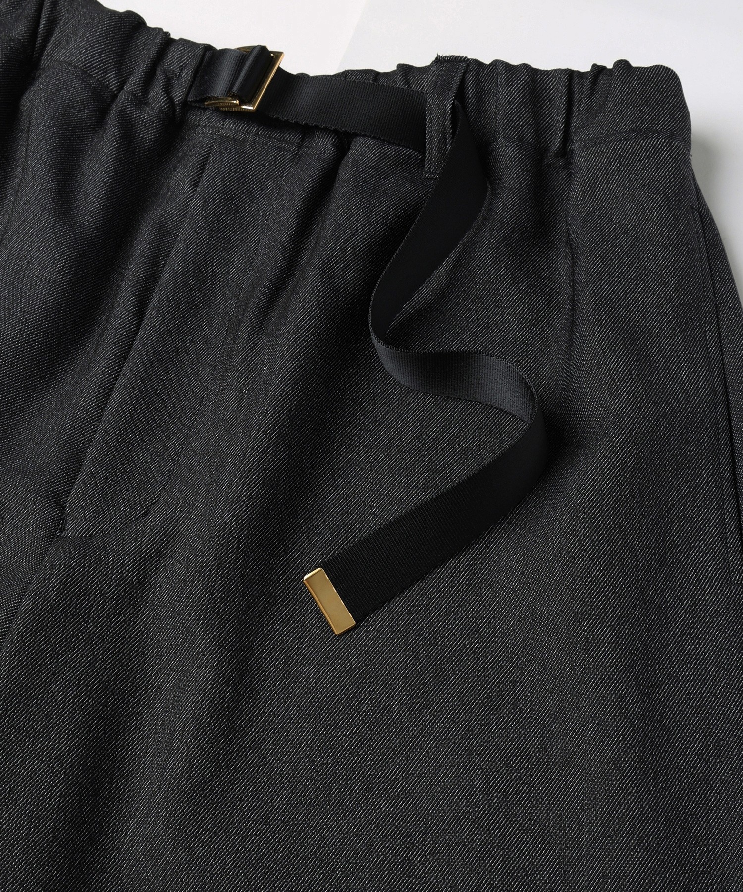 Faux Denim Half Pant with Adjustable Belt