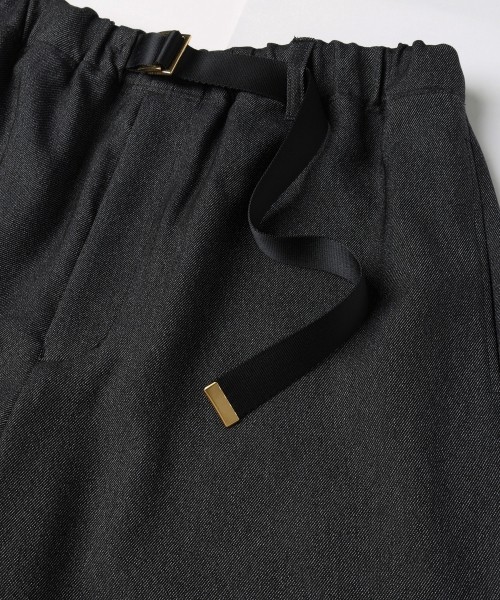 Faux Denim Half Pant with Adjustable Belt