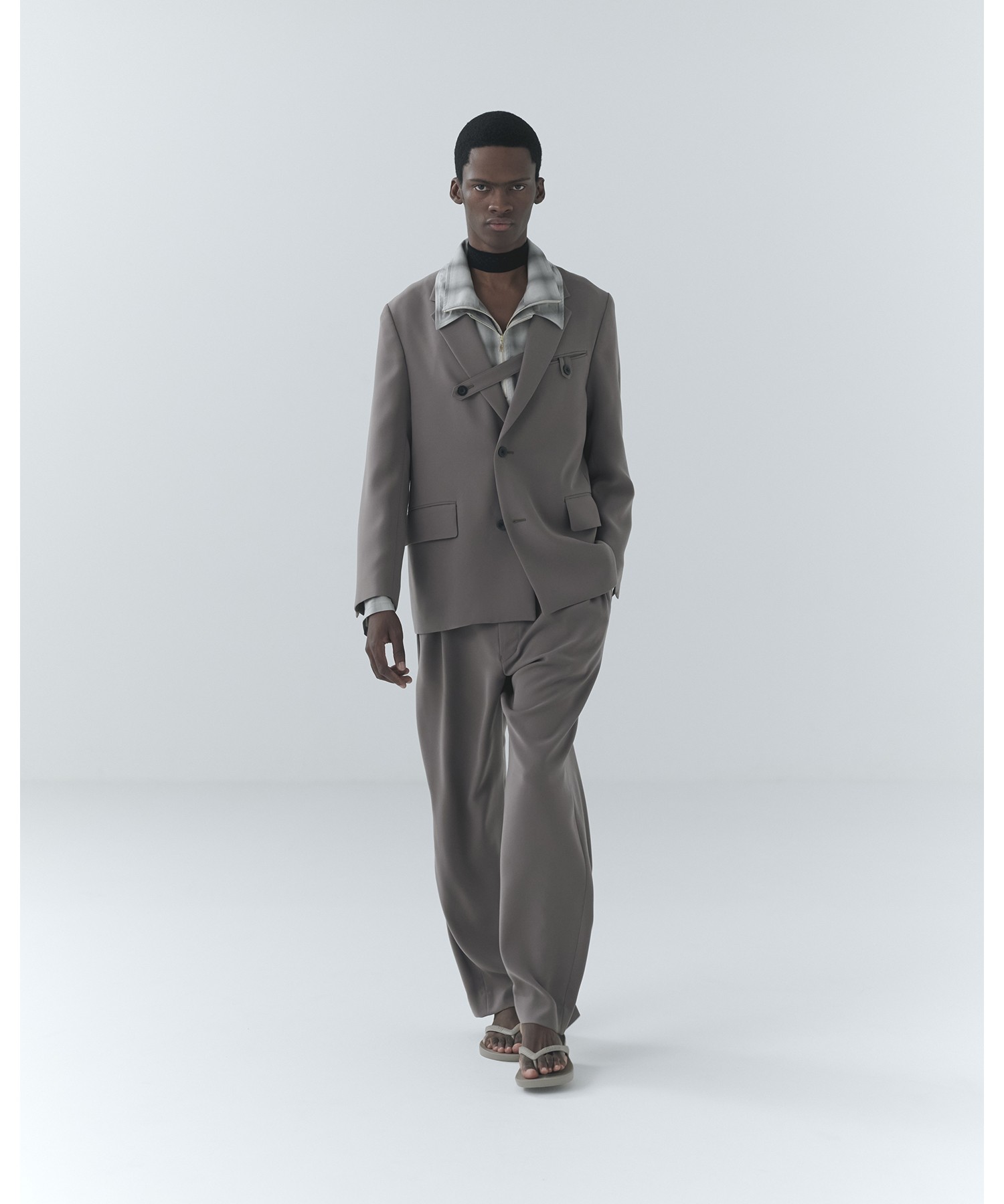 Dry Double Cloth 3Tuck Semi Wide Pant