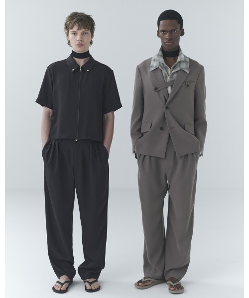 Dry Double Cloth 3Tuck Semi Wide Pant