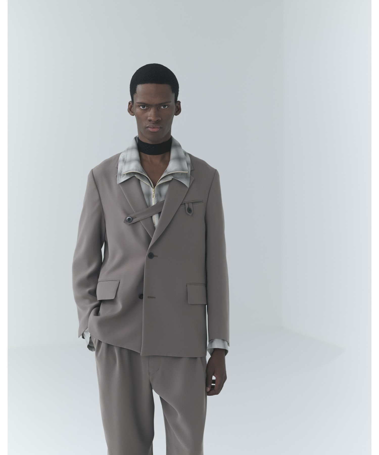 Dry Double Cloth 3Tuck Semi Wide Pant