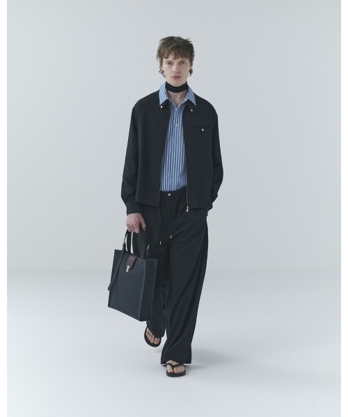 Dry Stretch Cloth Extra Wide Drawstring Pant