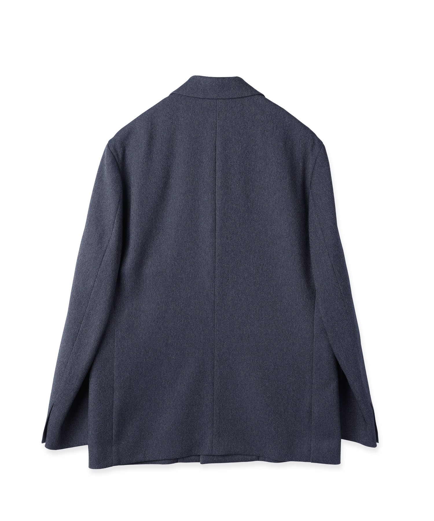 Faux Denim Slant Belt Tailored Jacket