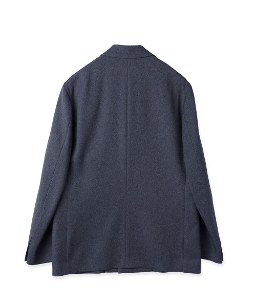 Faux Denim Slant Belt Tailored Jacket