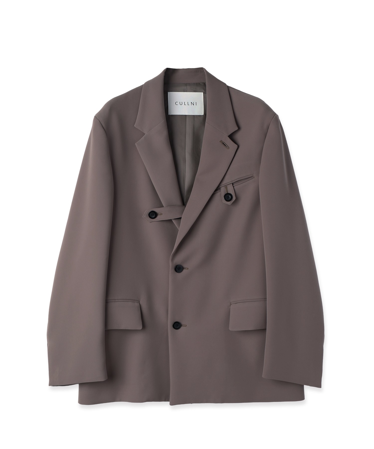 Dry Double Cloth Slant Belt Tailored Jacket