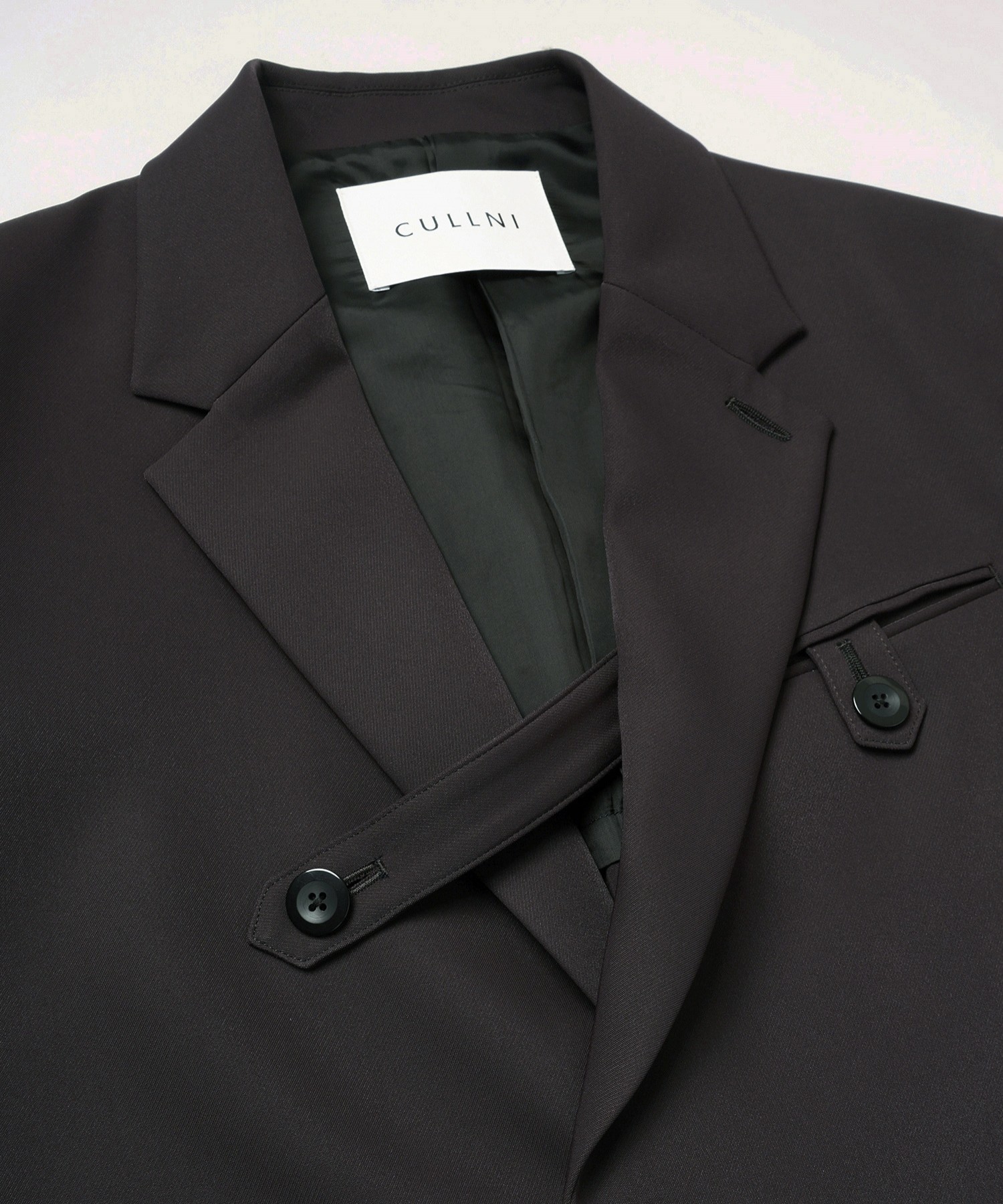 Dry Double Cloth Slant Belt Tailored Jacket