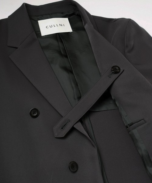 Dry Double Cloth Slant Belt Tailored Jacket