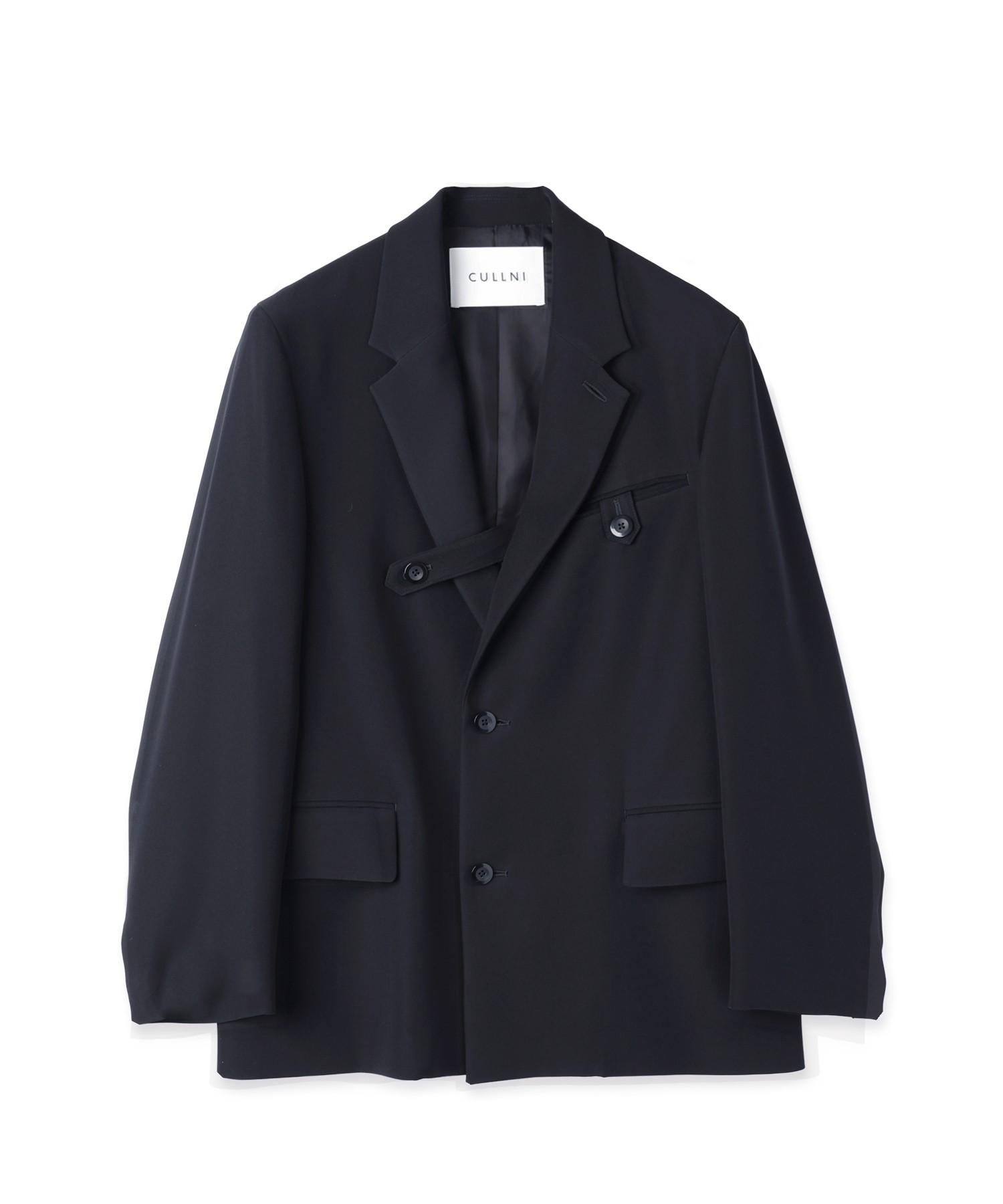 Dry Double Cloth Slant Belt Tailored Jacket