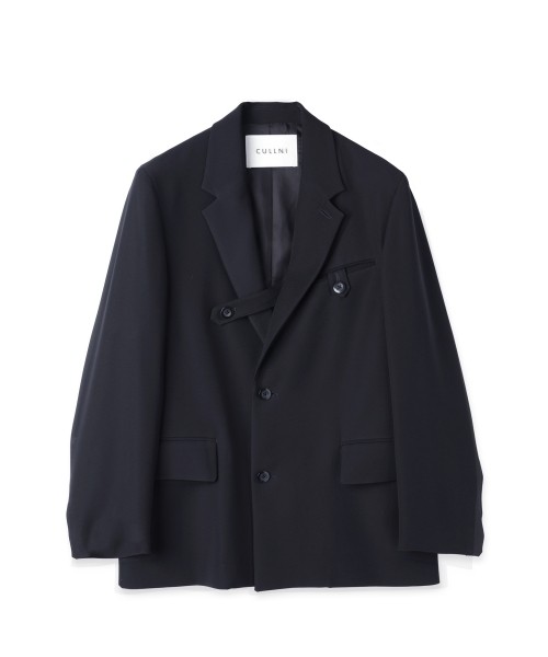 Dry Double Cloth Slant Belt Tailored Jacket