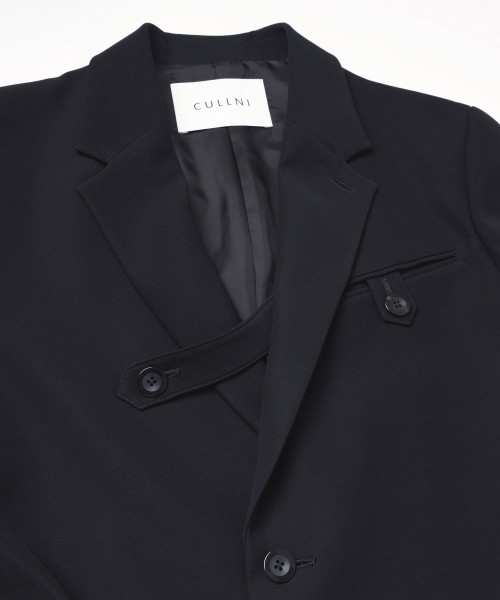 Dry Double Cloth Slant Belt Tailored Jacket