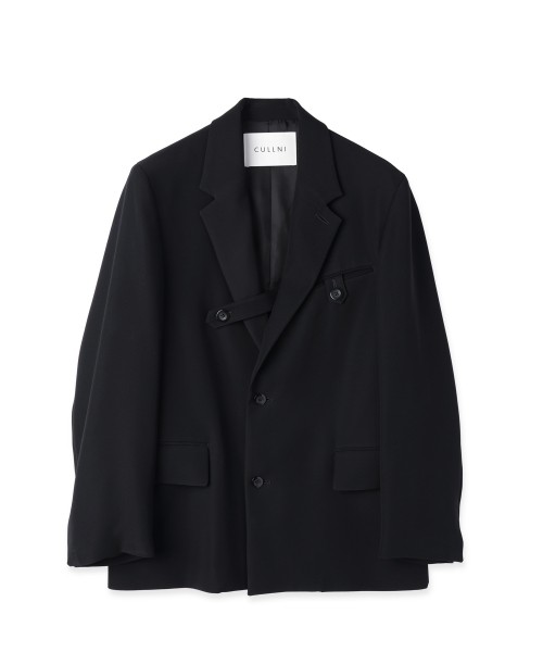 Dry Double Cloth Slant Belt Tailored Jacket