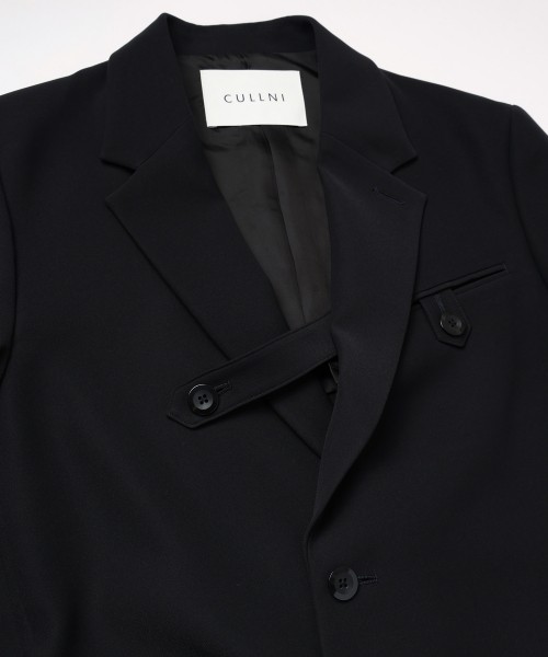 Dry Double Cloth Slant Belt Tailored Jacket