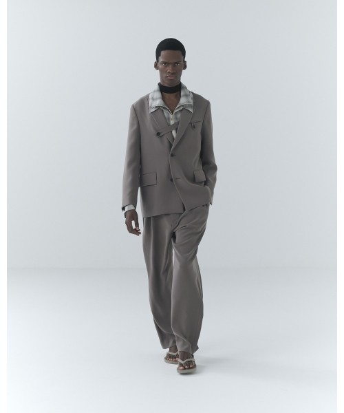 Dry Double Cloth Slant Belt Tailored Jacket