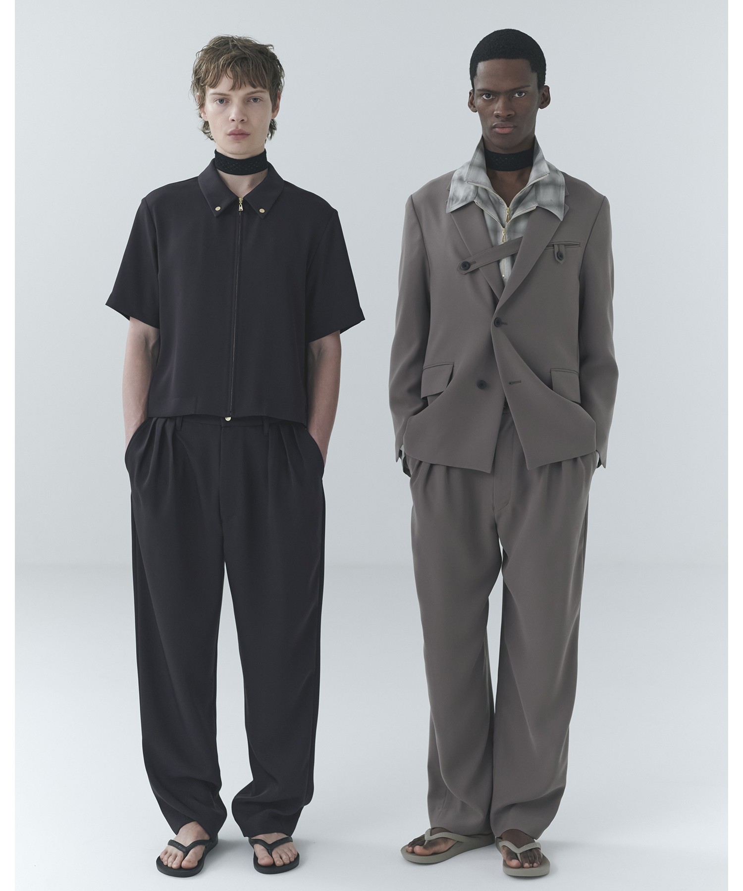 Dry Double Cloth Slant Belt Tailored Jacket