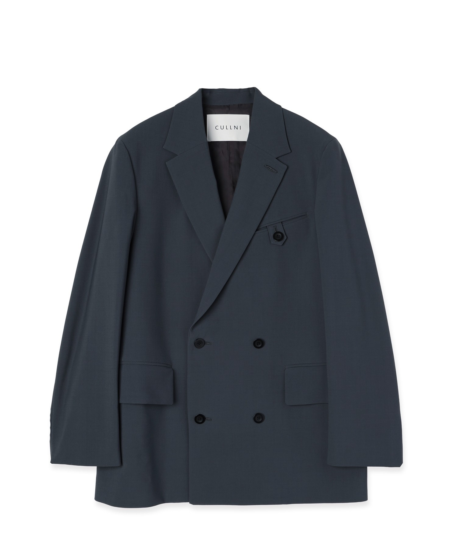 Wool Dry Stretch Cloth Button-Tab Pocket Tailored Jacket