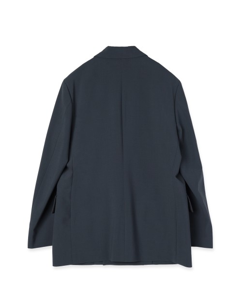 Wool Dry Stretch Cloth Button-Tab Pocket Tailored Jacket