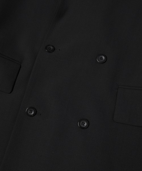 Wool Dry Stretch Cloth Button-Tab Pocket Tailored Jacket
