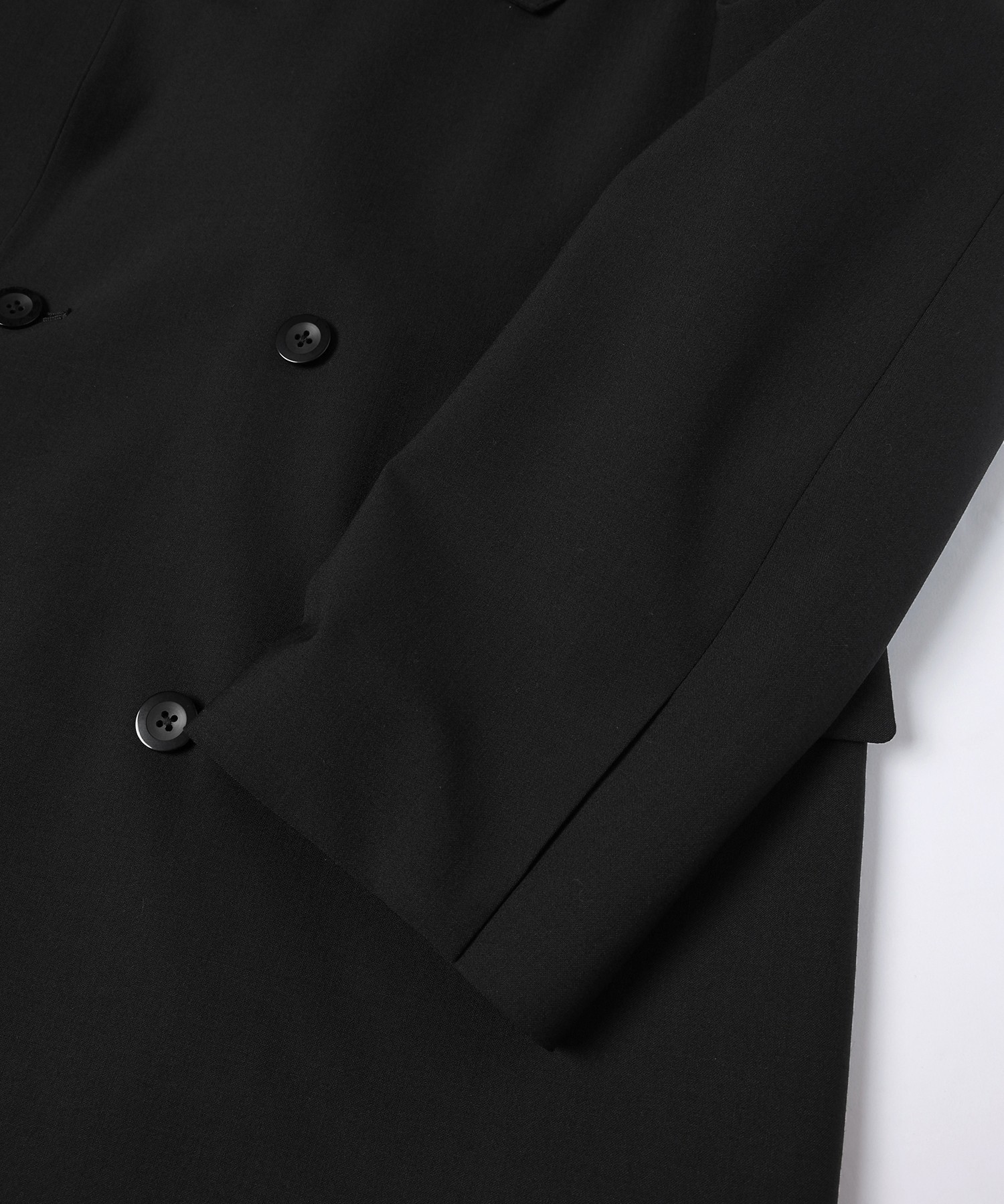 Wool Dry Stretch Cloth Button-Tab Pocket Tailored Jacket