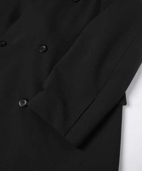 Wool Dry Stretch Cloth Button-Tab Pocket Tailored Jacket