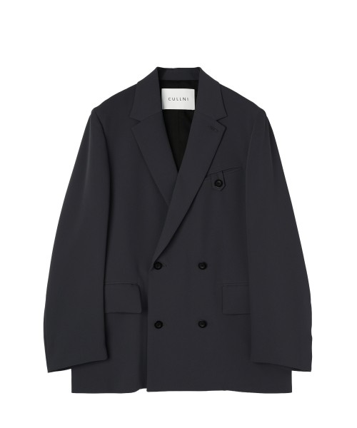 Double Cloth Button-Tab Pocket Tailored Jacket