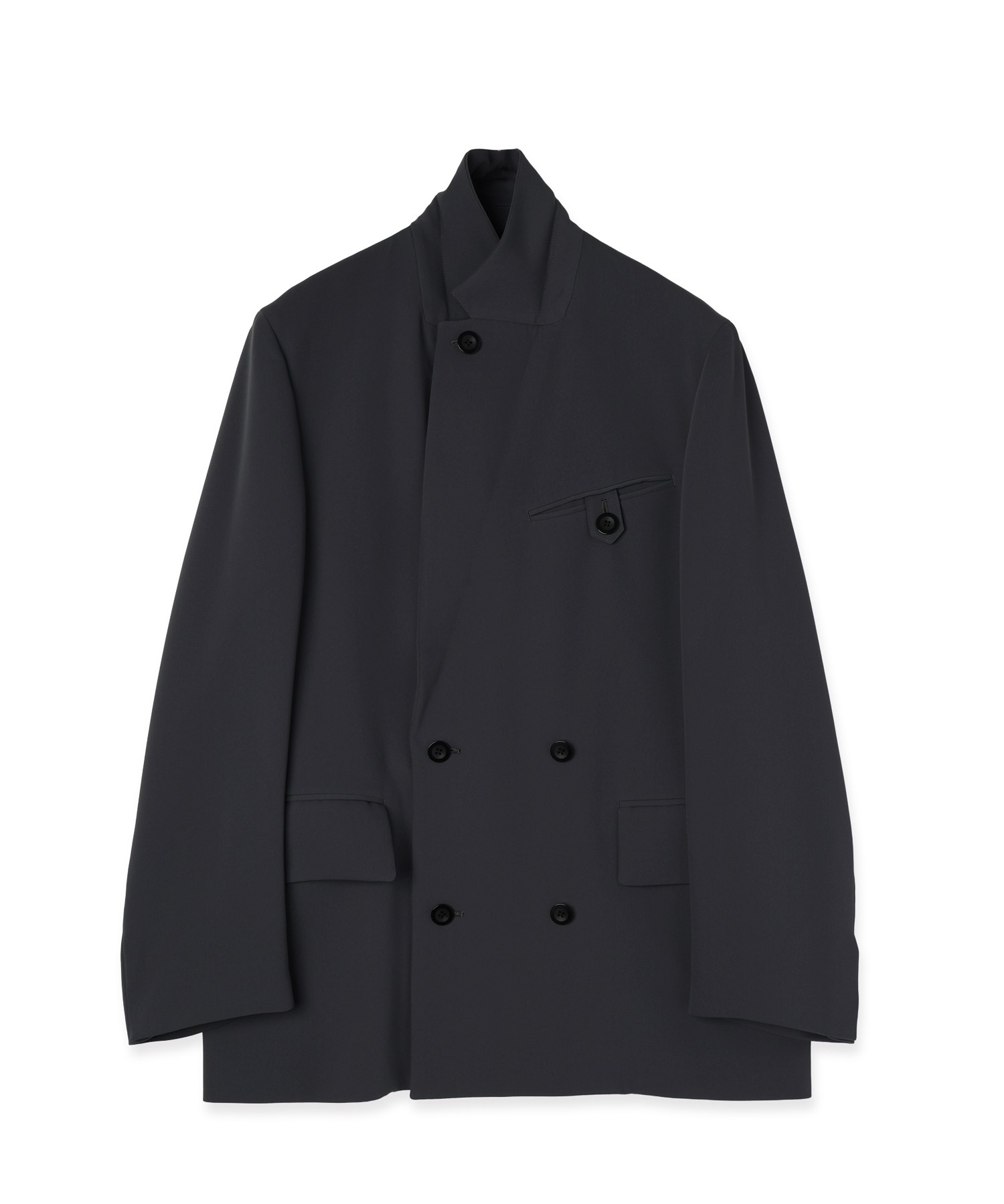 Double Cloth Button-Tab Pocket Tailored Jacket