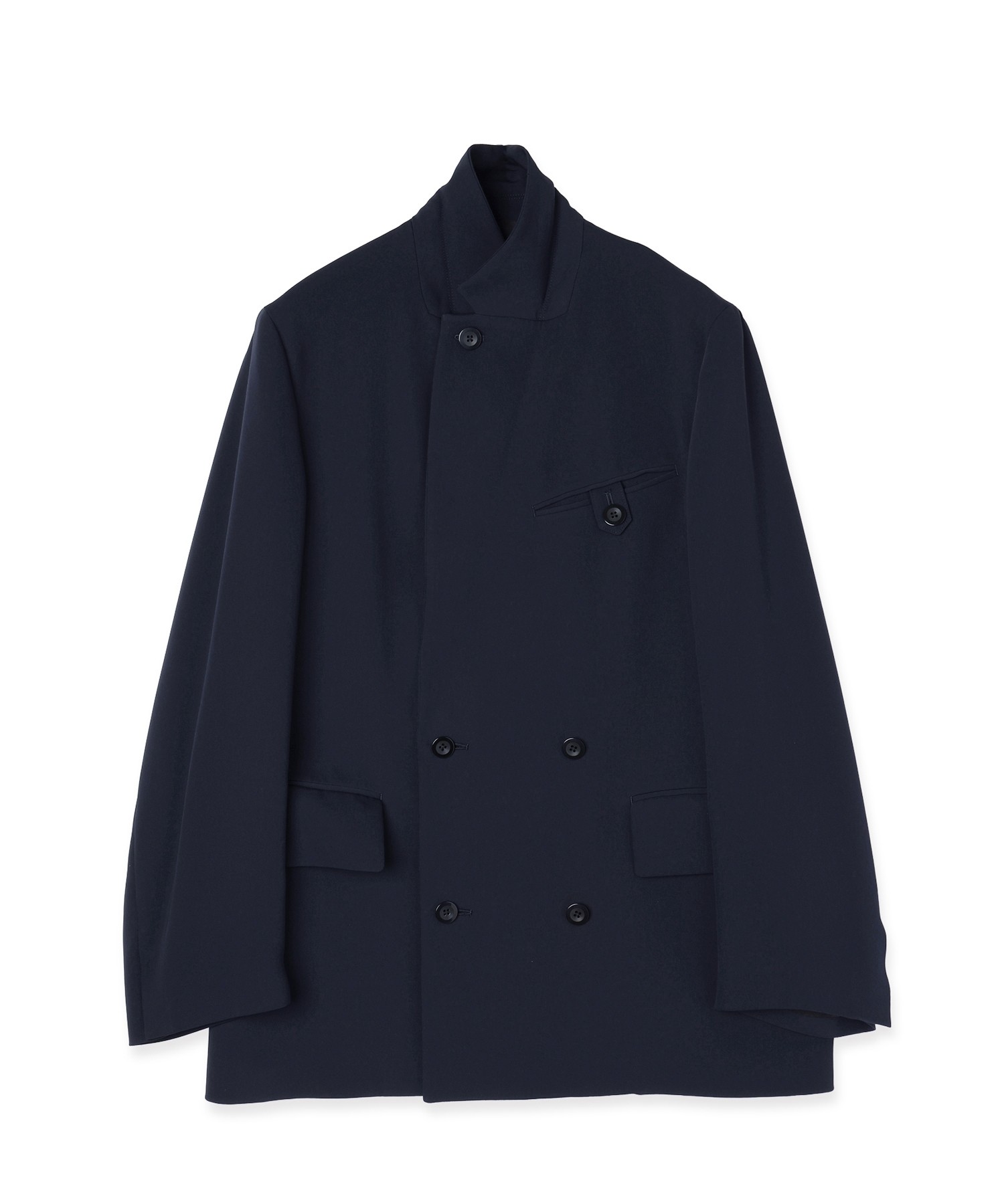 Double Cloth Button-Tab Pocket Tailored Jacket