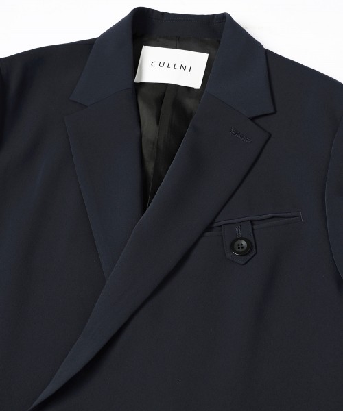 Double Cloth Button-Tab Pocket Tailored Jacket