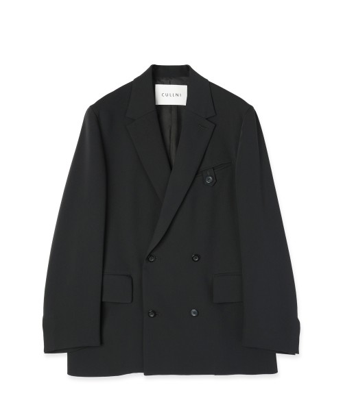 Double Cloth Button-Tab Pocket Tailored Jacket