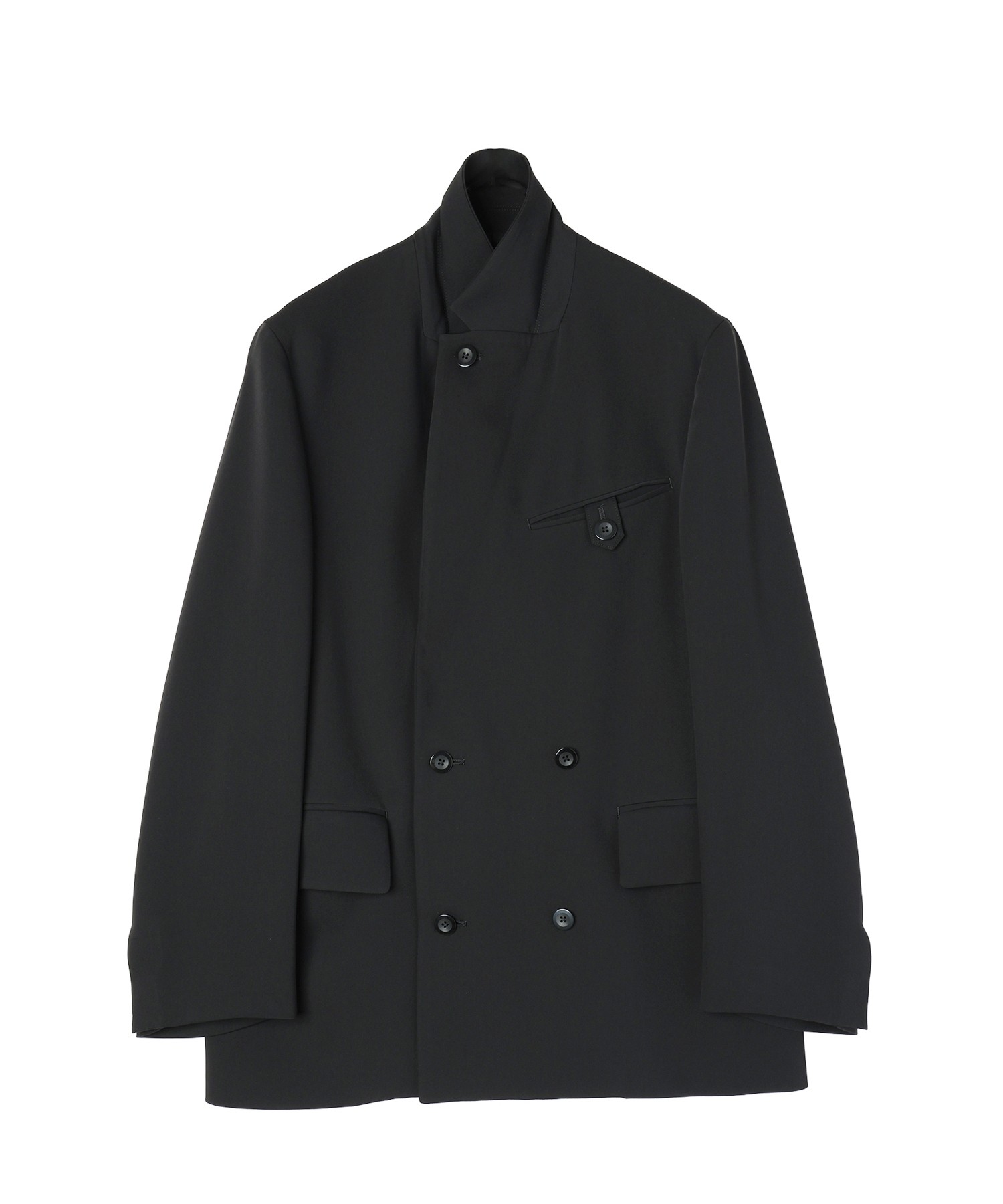 Double Cloth Button-Tab Pocket Tailored Jacket
