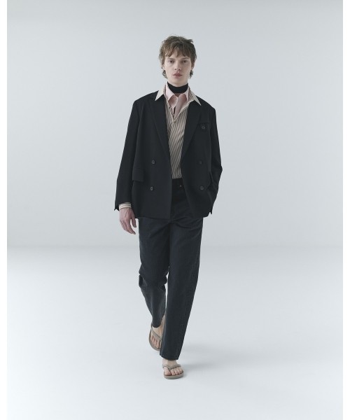 Double Cloth Button-Tab Pocket Tailored Jacket