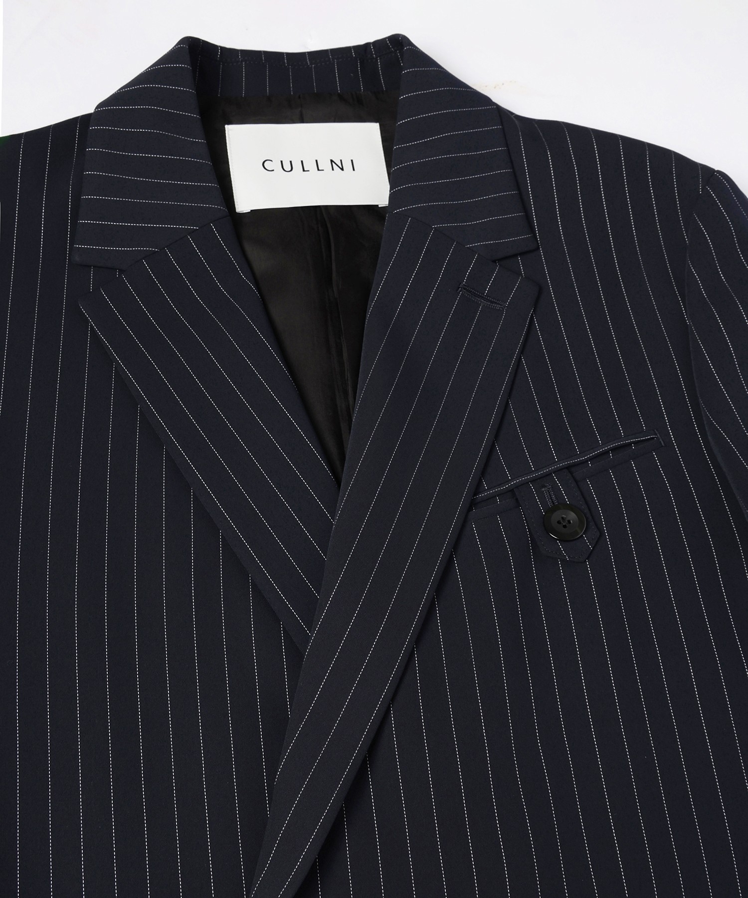 Stripe Double Cloth Button-Tab Pocket Tailored Jacket