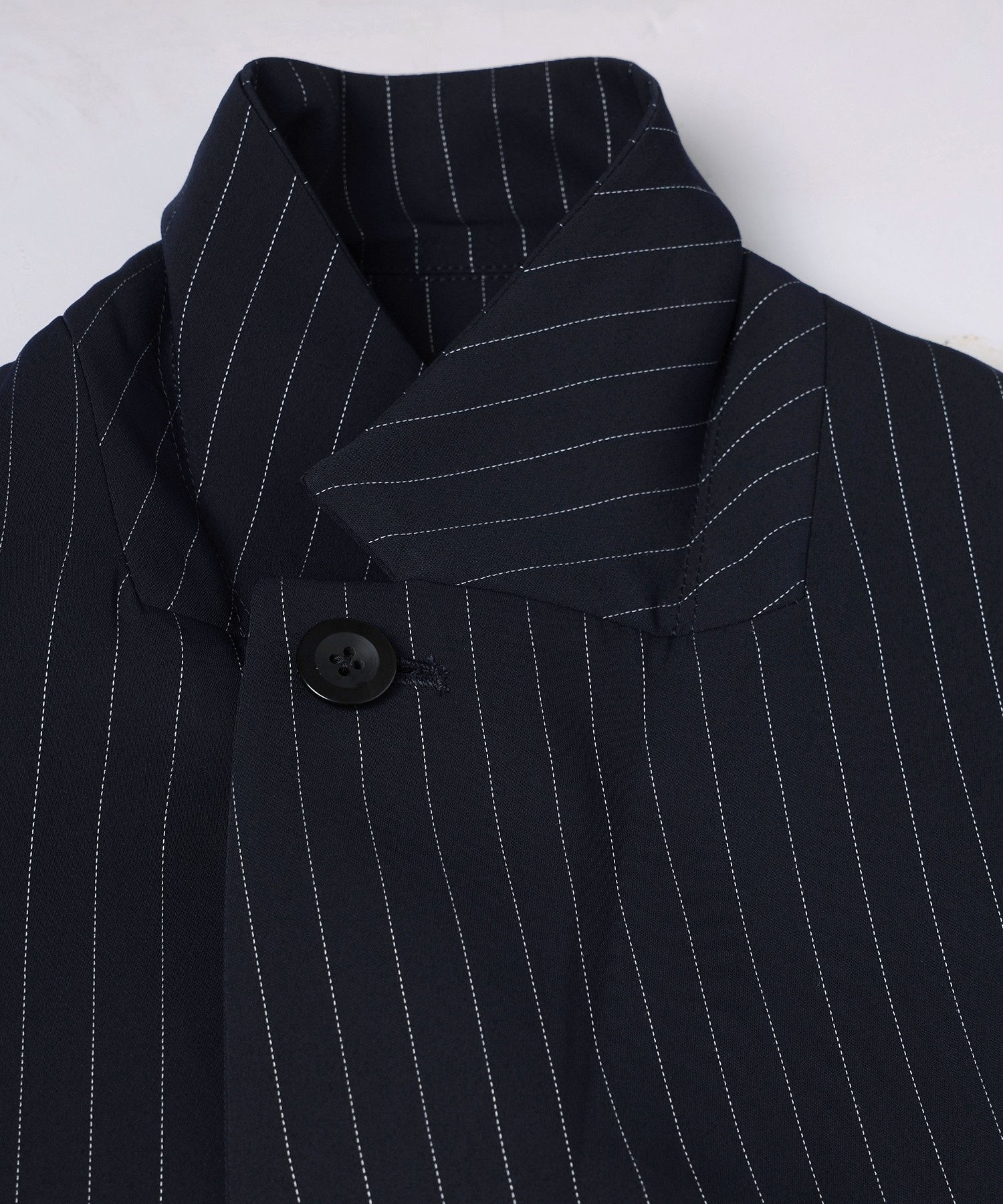 Stripe Double Cloth Button-Tab Pocket Tailored Jacket
