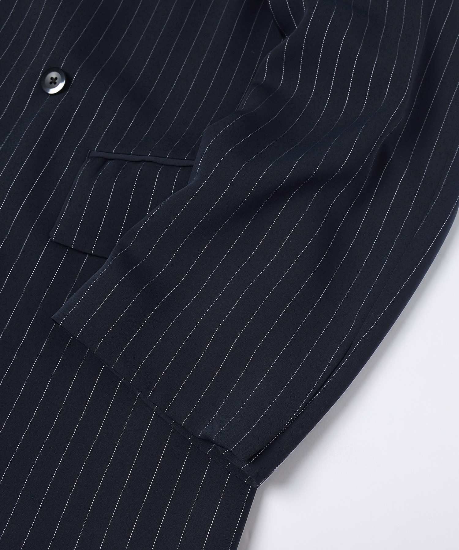 Stripe Double Cloth Button-Tab Pocket Tailored Jacket